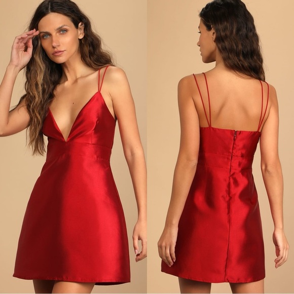 Lulus Dresses & Skirts - NWT Lulus Glamourous Life Wine Red‎ Sleeveless Mini Dress